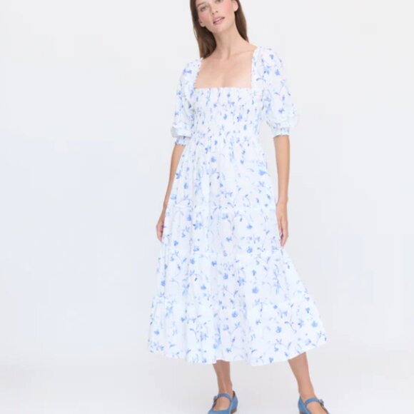 Hill House Dresses & Skirts - The Nesli Nap Dress in Blue Botanical Size Small EUC